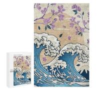Jigsaw Puzzles for Adults1000 PCS Great Wave Off Kanagawa Puzzle for Adults Fun Games Wall Decoration Deal As Gifts for The Whole Family 1000 PCS