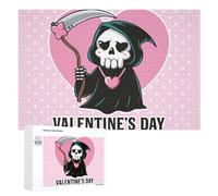 Jigsaw Puzzles for Adults1000 PCS Grim Reaper Valentines Day Jigsaws for Adults Family Games Presents for Women Unique Birthday And Gifts 1000 PCS