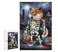 Jigsaw Puzzles for Adults1000 PCS Halloween Skeleton Dog Costume Adult Jigsaw Puzzle Hands-on Game But Fun And Humorous Stress Reduction Gifts 1000 PCS