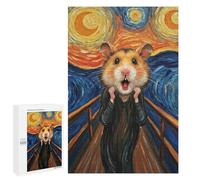 Jigsaw Puzzles for Adults1000 PCS Hamster Scream Art Puzzle for Adults DIY Toys Staycation Kill Time Fun at Home Activities, 1000 PCS