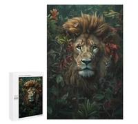 Jigsaw Puzzles for Adults1000 PCS Jungle Majesty Lion Amidst Lush Greenery Adult Jigsaw Puzzle Hands-on Game But Fun And Humorous Stress Reduction Gifts 1000 PCS