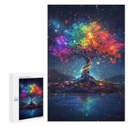 Jigsaw Puzzles for Adults1000 PCS Magic Colorful Neon Tree Jigsaw for Adults Family Games But Fun And Humorous Help The Brain Exercise 1000 PCS
