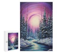 Jigsaw Puzzles for Adults1000 PCS Magical Winter Forest Sunset Adult Jigsaw Puzzles For Family Fun Fun Activities at Home Challenging Family Fun Game 1000 PCS