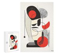 Jigsaw Puzzles for Adults1000 PCS Modern Abstract Face - Geometric Minimalist Wall Art Adult Puzzles Brain Teaser Game Home Decoration Help The Brain Exercise 1000 PCS