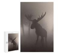 Jigsaw Puzzles for Adults1000 PCS Moose Animal Fog Jigsaws for Adults DIY Toys Wall Art Unique Birthday And Xmas Gifts 1000 PCS