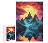 Jigsaw Puzzles for Adults1000 PCS Mountain Sunset Reflection Adult Jigsaw Family Game Staycation Kill Time for Birthday, Chrismas 1000 PCS