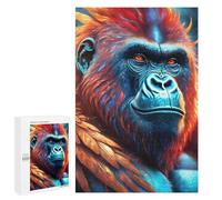 Jigsaw Puzzles for Adults1000 PCS Mystical Neon Gorilla Puzzle for Adults Fun Games Wall Decoration Deal As Gifts for The Whole Family 1000 PCS
