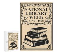 Jigsaw Puzzles for Adults1000 PCS National Library Week Poster Jigsaw for Adults Brain Teaser Game Pattern Assembly Unique Birthday And Gifts 1000 PCS