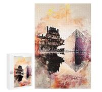 Jigsaw Puzzles for Adults1000 PCS Paris in Watercolor Jigsaws for Adults DIY Toys Wall Art Unique Birthday And Xmas Gifts 1000 PCS
