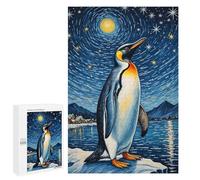 Jigsaw Puzzles for Adults1000 PCS Penguin Under Starry Sky Jigsaws for Adults DIY Toys Wall Art Unique Birthday And Xmas Gifts 1000 PCS