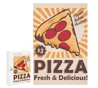 Jigsaw Puzzles for Adults1000 PCS Pizza Vintage Puzzle for Adults Fun Games Wall Decoration Deal As Gifts for The Whole Family 1000 PCS