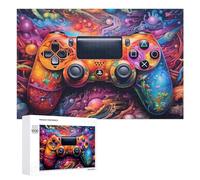 Jigsaw Puzzles for Adults1000 PCS PlayStation Controller Artwork Teenagers Puzzles Anti-Stress Toys Presents for Women Fun Activities at Home 1000 PCS