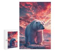 Jigsaw Puzzles for Adults1000 PCS Polar Bear Arctic Sunset Adult Jigsaw Puzzle Family Games Difficult Challenge Fun Activities at Home 1000 PCS