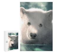 Jigsaw Puzzles for Adults1000 PCS Polar Bear Cub Puzzle for Adults DIY Toys Staycation Kill Time Fun at Home Activities, 1000 PCS