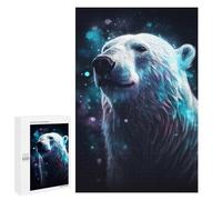 Jigsaw Puzzles for Adults1000 PCS Polar Bear Ice Bear Art Adult Puzzles Brain Teaser Game Home Decoration Help The Brain Exercise 1000 PCS