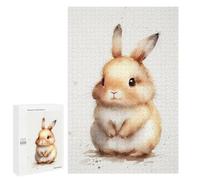 Jigsaw Puzzles for Adults1000 PCS Rabbit Bunny Watercolor Adult Jigsaw Family Game Staycation Kill Time for Birthday, Chrismas 1000 PCS