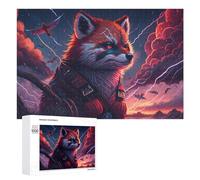 Jigsaw Puzzles for Adults1000 PCS Raccoon Warrior Adventure Jigsaw for Adults Family Games But Fun And Humorous Help The Brain Exercise 1000 PCS