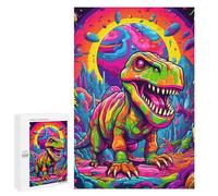 Jigsaw Puzzles for Adults1000 PCS Rainbow Dinosaur Fantasy Landscape Teenagers Puzzles Anti-Stress Toys Presents for Women Fun Activities at Home 1000 PCS