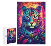 Jigsaw Puzzles for Adults1000 PCS Rainbow Leopard in The Jungle Puzzle for Adults Fun Games Wall Decoration Deal As Gifts for The Whole Family 1000 PCS