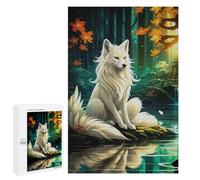 Jigsaw Puzzles for Adults1000 PCS Sakura Kitsune Fox Jigsaw for Adults Brain Teaser Game Pattern Assembly Unique Birthday And Gifts 1000 PCS
