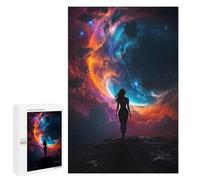 Jigsaw Puzzles for Adults1000 PCS Silhouette Woman Galaxy Adult Jigsaw Puzzle Family Games Difficult Challenge Fun Activities at Home 1000 PCS