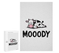 Jigsaw Puzzles for Adults1000 PCS Sleepy Cow Mood Adult Puzzles Brain Teaser Game Home Decoration Help The Brain Exercise 1000 PCS