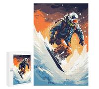 Jigsaw Puzzles for Adults1000 PCS Snowboard Ski Adult Puzzles Brain Teaser Game Home Decoration Help The Brain Exercise 1000 PCS