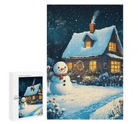 Jigsaw Puzzles for Adults1000 PCS Snowy Cottage Christmas Puzzle for Adults DIY Toys Staycation Kill Time Fun at Home Activities, 1000 PCS