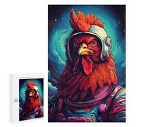 Jigsaw Puzzles for Adults1000 PCS Space Chicken Explorer-4 Adult Jigsaw Puzzles For Family Fun Fun Activities at Home Challenging Family Fun Game 1000 PCS