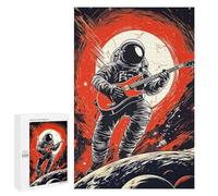 Jigsaw Puzzles for Adults1000 PCS Space Guitarist Adult Jigsaw Puzzle Family Games Difficult Challenge Fun Activities at Home 1000 PCS