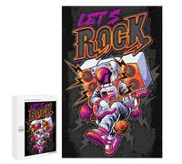 Jigsaw Puzzles for Adults1000 PCS Space Rocker Astronaut Guitarist Adult Jigsaw Puzzle Hands-on Game But Fun And Humorous Stress Reduction Gifts 1000 PCS