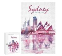 Jigsaw Puzzles for Adults1000 PCS Sydney City Watercolor Adult Jigsaw Puzzle Hands-on Game But Fun And Humorous Stress Reduction Gifts 1000 PCS