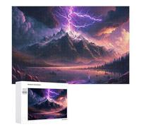 Jigsaw Puzzles for Adults1000 PCS Thunderstorm Mountain Lake Jigsaws for Adults DIY Toys Wall Art Unique Birthday And Xmas Gifts 1000 PCS