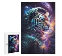 Jigsaw Puzzles for Adults1000 PCS Tiger Astronaut Space Art Print-5 Jigsaw for Adults Brain Teaser Game Pattern Assembly Unique Birthday And Gifts 1000 PCS