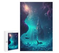 Jigsaw Puzzles for Adults1000 PCS Underwater Fantasy Castle Puzzle for Adults Fun Games Wall Decoration Deal As Gifts for The Whole Family 1000 PCS