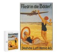 Jigsaw Puzzles for Adults1000 PCS Vintage Airplane Beach Travel Jigsaw for Adults Brain Teaser Game Pattern Assembly Unique Birthday And Gifts 1000 PCS