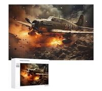 Jigsaw Puzzles for Adults1000 PCS Warplane Crash Explosion-2 Jigsaws for Adults DIY Toys Wall Art Unique Birthday And Xmas Gifts 1000 PCS