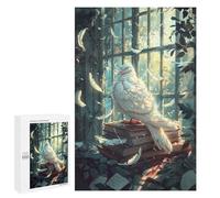 Jigsaw Puzzles for Adults1000 PCS Whispering Feathers A Magical Library Scene -1 Adult Jigsaw Puzzles For Family Fun Fun Activities at Home Challenging Family Fun Game 1000 PCS