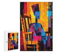 Jigsaw Puzzles for Adults1000 PCS Whistler’s Mother Reimagined - Geometric Abstract Expressionism Adult Puzzles Brain Teaser Game Home Decoration Help The Brain Exercise 1000 PCS