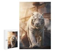 Jigsaw Puzzles for Adults1000 PCS White Tiger Sailing Boat Puzzle for Adults DIY Toys Staycation Kill Time Fun at Home Activities, 1000 PCS
