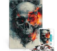 Jigsaw Puzzles for Adults1000 Piece Abstract Skull Art Made of wood for age 14+ Puzzle game Offered as gifts for the whole family。size:50x75cm/19.68x29.52inch
