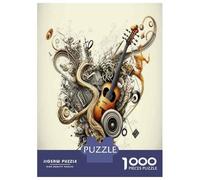 Jigsaw Puzzles for Adults1000 Piece Acoustic Guitar Art Print Jigsaw for Adults Hands-on Game Wall Decoration for Birthday, Chrismas 70x50cm/1000pcs