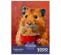 Jigsaw Puzzles for Adults1000 Piece Adorable Hamster Spaghetti Jigsaw Puzzle Relax Games Difficult Challenge Stress Reduction Gifts 38x26cm/1000pcs