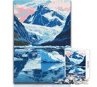 Jigsaw Puzzles for Adults1000 Piece Alaskan Glacier Nature Art Brainteaser Family Games But Fun And Humorous Toy Wall Decor Size 38x26cm