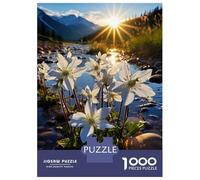 Jigsaw Puzzles for Adults1000 Piece Alpine Flowers in The Sunlight Jigsaw for Adults Hands-on Game Wall Decoration for Birthday, Chrismas 70x50cm/1000pcs