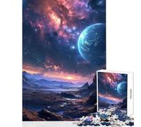 Jigsaw Puzzles for Adults1000 Piece Amazing Outer Space DIY Toys Great Gift Relax Games with Matching Poster And Trivia Sheet Size 38x26cm