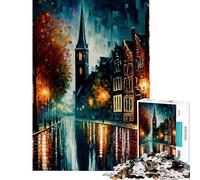 Jigsaw Puzzles for Adults1000 Piece Amsterdam in Color Challenging To Complete Difficult Hard Hands-on Game Suitable for People Aged 14 And Above (50X75CM)