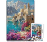 Jigsaw Puzzles for Adults1000 Piece Ancient Monastery by The Lake Brainteaser Family Games A Work of Art Secret Santa Gifts Size 38x26cm