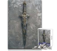 Jigsaw Puzzles for Adults1000 Piece Ancient Ninja Dagger Brainteaser Family Games A Work of Art Secret Santa Gifts Size 50x75cm