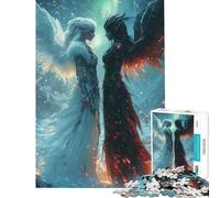 Jigsaw Puzzles for Adults1000 Piece Angel Vs Demon Puzzle for Adults Hands-on Game Home Decoration Unique Birthday And Gifts (Size 50x75cm)